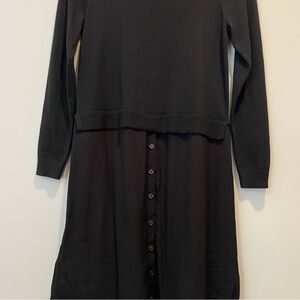 LOFT sweater dress button down